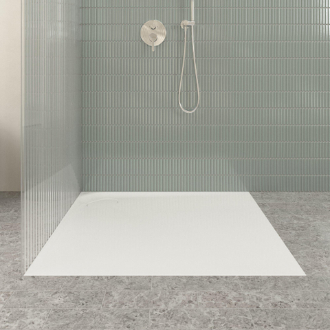 Villeroy & Boch Ecora douchebak - 100x100x3.5cm - hoekafvoer - white alpine (wit) SW1558900