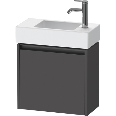 Duravit Ketho.2 Wastafelonderbouwkast - met 1 deur - 48.4x23.8x44cm links - met greep antraciet - grafiet mat SW772990