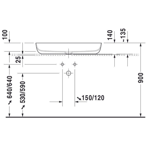 Duravit Luv Lavabo à poser 80x40cm sans trous Blanc SW227984