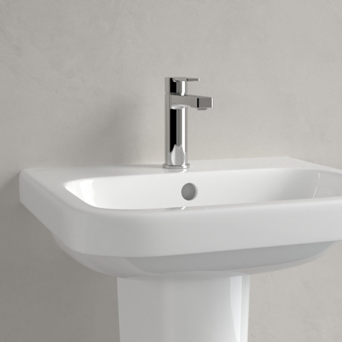 Villeroy & Boch Architectura wastafel - 55x47cm - met kraangat - met overloop cermic+ - White Alpine (glans wit) 1025259