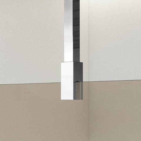 Fortifura Galeria Douche à l'italienne - 70x200cm - Fumé - Bras plafond - Chrome SW957614