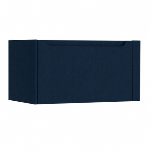 H&R Badmeubelen Juice Meuble sous lavabo - 80x45x40cm - coin droit arrondi - 1 tiroir - poignée intégrée - chêne bleu SW1109728