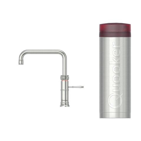 Quooker Classic Fusion Square kokendwaterkraan - draaibare uitloop - PRO3 reservoir - Warm / kokend water - RVS SW299626