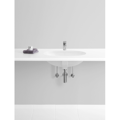 Villeroy & Boch O.novo onderbouwwastafel - 60x35cm - met overloop - zonder kraangatbank CeramicPlus - White Alpine (glans wit) 0124155
