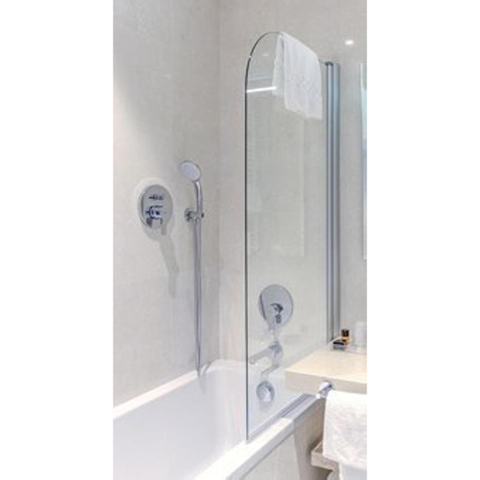 Plieger Royal badwand - 68x140cm - 2-delig - draaibaar - 6mm - helder glas - chroom 4283038