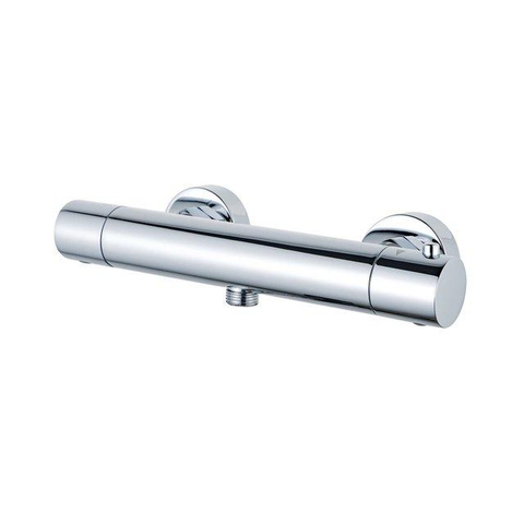 Fortifura Calvi douchekraan - met glijstangset - met ronde handdouche - metalen doucheslang - hoogglans chroom SW811950