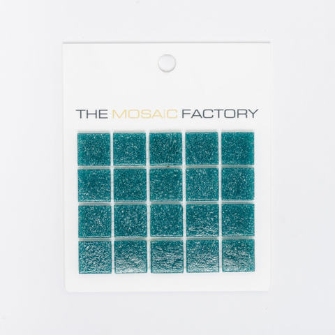 ÉCHANTILLON The Mosaic Factory Amsterdam carreau mosaïque 2x2x0.4cm pour mur et sol pour intérieur et extérieur carré Verre Bleu/ Vert SW861845
