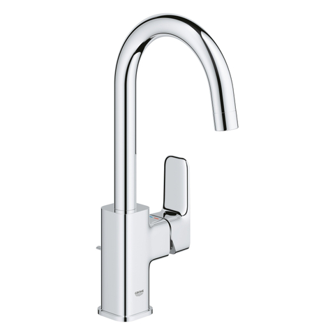 GROHE Dice wastafelkraan - l-size - met waste - mat zwart SW1553072