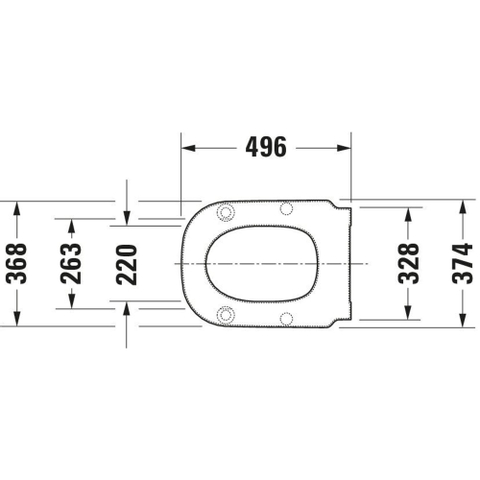 Duravit D-code Vital WC-zitting 49.6x36.8x4.2cm compact Kunststof wit Glanzend SW118850