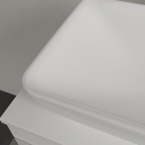 Villeroy & Boch Venticello Lavabo à poser demi encastrable sans trous 55x36cm avec trop-plein Ceramic+ Stone white SW209648