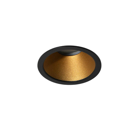 QAZQA Dept Inbouwspot - 1 spot - IP44 - Rond - Zwart SW1450850