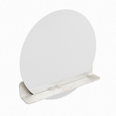 Mondiaz SPOT spiegel – Ø70 cm – met planchet – Frappe (beige marmer) SW1233167