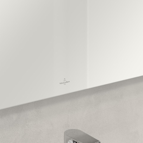 Villeroy & Boch More to see one spiegel - met geïntegreerde led verlichting - 100x60mm - inclusief bevestiging - glans zilver SW453753