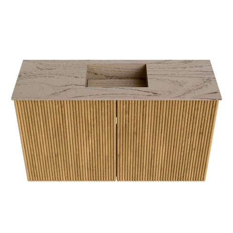 Mondiaz JOYA-DLUX 70cm meuble de toilette - couleur Chêne - Vasque FAYE position Milieu Sans trou de robinet couleur Arène SW1426233
