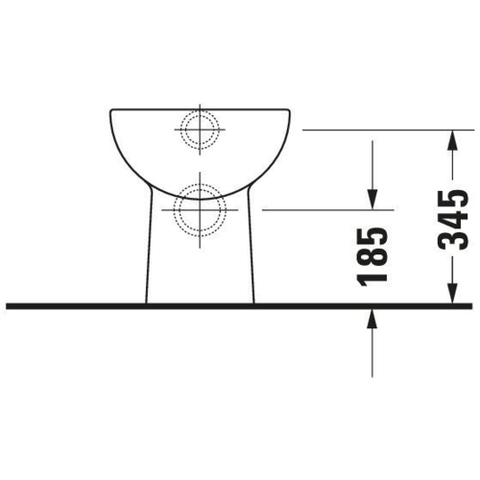 Duravit D-code Closetpot - vlakspoel - met PK - 35x48cm - inclusief bevestiging - wit 0315135
