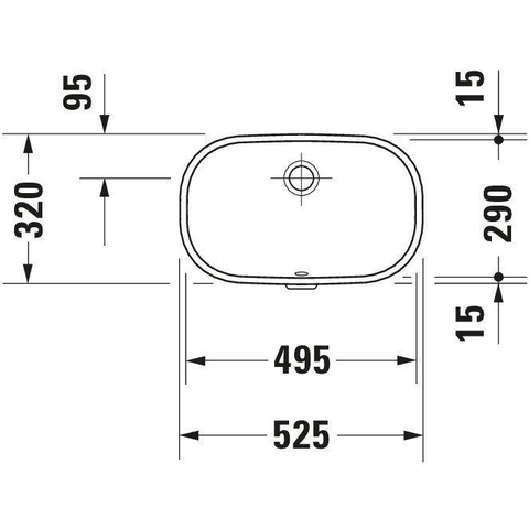 Duravit D-code Onderbouwwastafel - 49.5x32cm - zonder kraangat - met overloop - glans wit 0315114