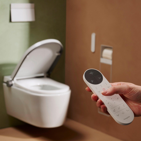 Hansgrohe XtraStoris Rock Porte-brosse WC - porte-rouleau - porte carrelable - blanc mat SW1590300