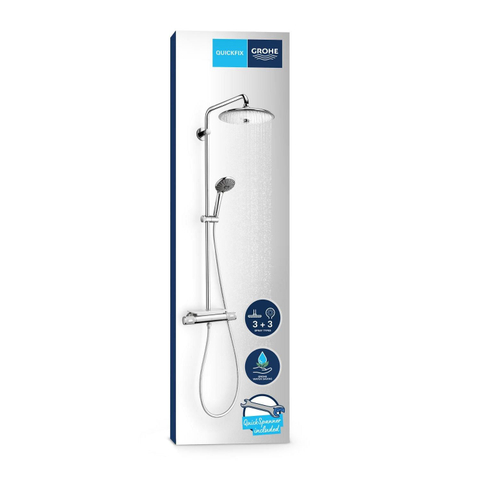 GROHE Vitalio Joy Regendoucheset Opbouw - hoofddouche 26cm - handdouche rond - chroom OUTLETSTORE STORE44207