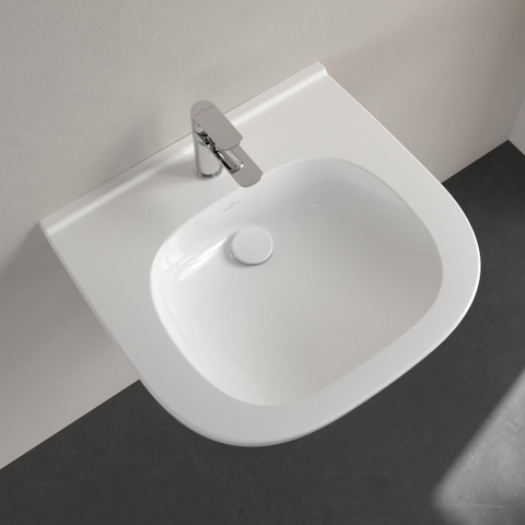 Villeroy & Boch Vicare O.novo Vita wastafel Vita - met 1 kraangat - zonder overloop - 60x55cm - White Alpine (glans wit) 1025051