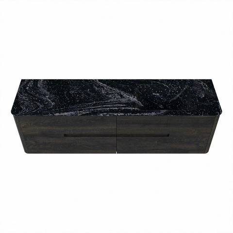 Mondiaz CIRO-DLUX Badkamermeubelset - 170x45x50cm - Solid surface wastafel Lava - 1 wasbak Rechts - zonder kraangaten - 4 lades - Shadow SW1532497
