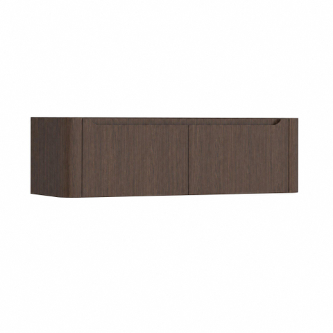 H&R Badmeubelen Juice Meuble sous lavabo - 140x45x40cm - coins arrondis - 2 tiroirs - poignée intégrée - coffee SW1490046