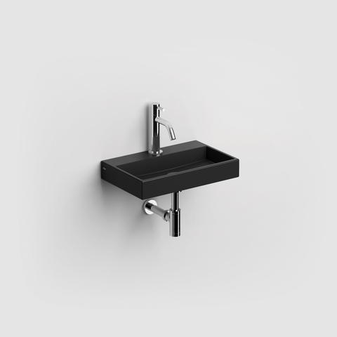 Clou Mini Wash Me fontein 38x24cm kraangat Keramiek Zwart mat SW9309