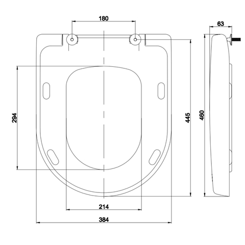 Saniclass Abattant de WC - déclipsage rapide & frein de chute - parfaitement adapté aux cuvettes de WC Villeroy & boch Subway 2.0 - blanc SW730701