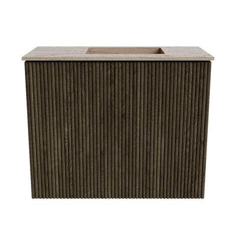 Mondiaz JOYA-DLUX 50cm toiletmeubel - kleur Shadow - Wastafel FAYE positie Rechts 1 kraangat kleur Arena. SW1424778