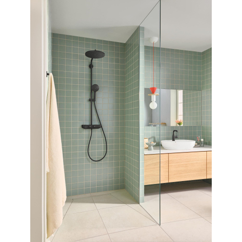 GROHE Essence New wastafelkraan - m-size - hoog - met waste - mat zwart SW1477552