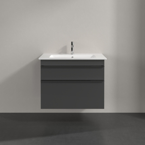 Villeroy & Boch venticello wastafelonderkast - 75.3x59cm 2x lade - glans grijs GA52688