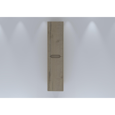 H&R badmeubelen Juice Hoge Kast - 40x35x170cm - met ronde hoeken - 2 deuren - linksdraaiend - french oak SW875789