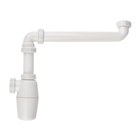 Meubelsifoncombinatie met muurbuis1 1/4" ruimtebesparend wit OUTLETSTORE STORE44510