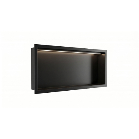 FugaFlow Eccelente Acces Niche encastrée - 30x60x7cm - éclairage LED - noir mat SW1580362