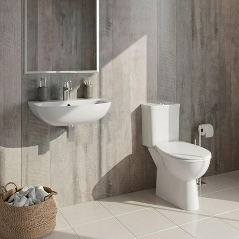 Grohe Bau WC-pack - diepspoel - PK - met keramisch reservoir - closetzitting met deksel en softclose - wit SW197223
