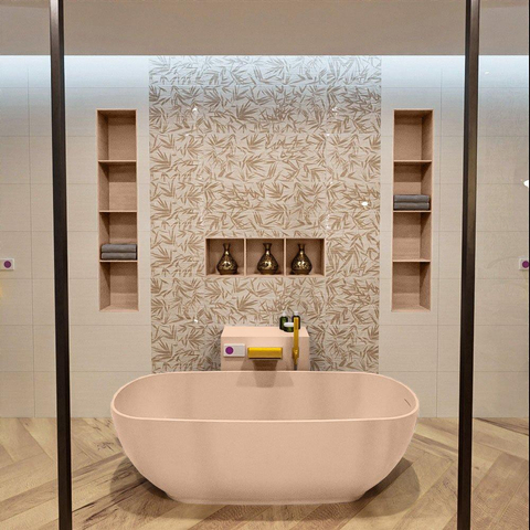 MONDIAZ ROCK Baignoire autoportante - 170x70cm - couleur Rosee / Rosee SW1015095