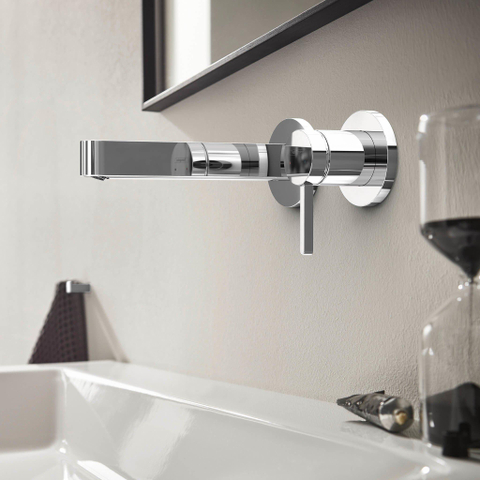 Hansgrohe Finoris 1 greeps wastafelkraan - inbouw - voorsprong 168 mm - met afvoerplug - hoogglans chroom SW651287