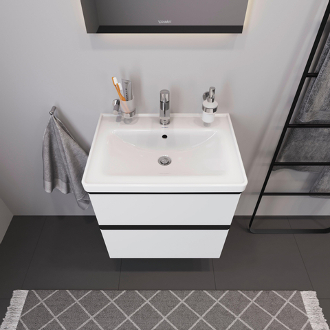 Duravit D-neo Meubelset - met wastafelonderbouwkast - met 2 laden - met softclose - 65x20x48cm - inclusief wastafel - mat wit SW641977