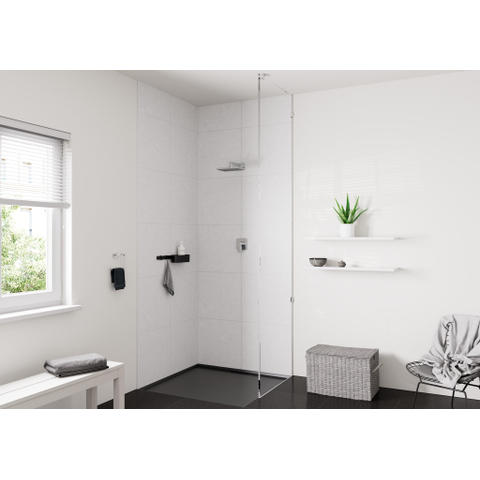 Hansgrohe Vernis Shape - douchearm wand - 24cm - voor hoofddouche - hoogglans chroom SW651636