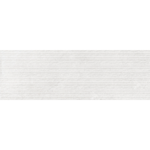 Terravito Calvero wandtegel - 30x90cm - 7.0mm - Rechthoek - gerectificeerd - Betonlook - mat wit - White SW1077686