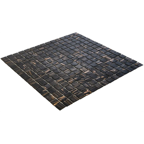 The Mosaic Factory Amsterdam mozaïektegel - 32.2x32.2cm - wand en vloertegel - Vierkant - Glas Brass glans SW62144