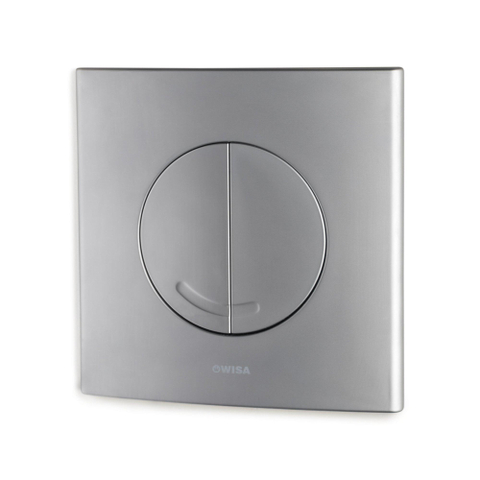 Wisa Argos plaque de commande carrée plastique 16x16cm double chasse DF chrome mat 0704411
