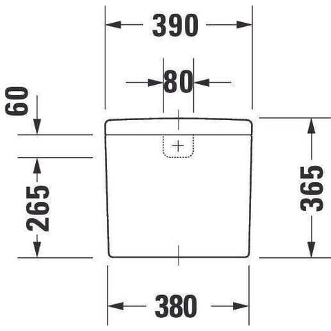 Duravit Starck 3 Réservoir WC WC avec intérieur et connexion dessous gauche ou central Blanc 0314235