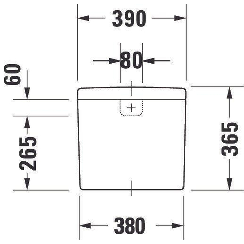 Duravit Starck 3 Réservoir WC WC avec intérieur 4.5litres connexion dessous gauche Blanc 0305371