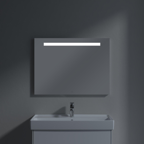 Villeroy & Boch More to See One spiegel – 80x60 cm – directe LED boven – Zilver SW454448