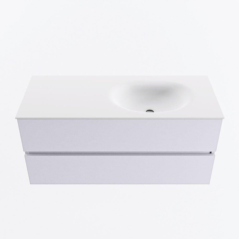 Mondiaz VICA Ensemble de meuble de salle de bains - 110cm - cale - 2 tiroirs - Lavabo MOON - droit - 1 trou de robinet - couleur talc - version XL 60cm de haut SW1189238