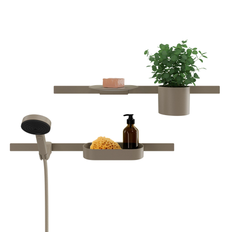 Hansgrohe WallStoris Planet Edition Opbergmandje - gerecycled - mat zand (beige) SW918824