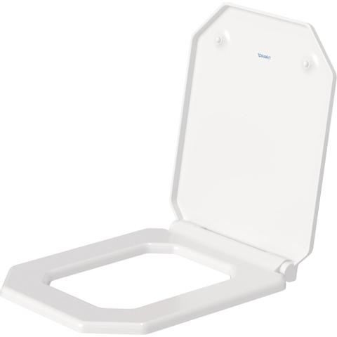 Duravit Serie 1930 toiletzitting - 36.7x43.7cm - hoekig - softclose - quick release - glans wit SW353748
