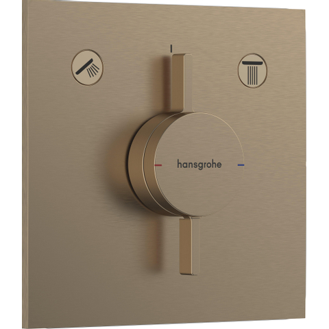 Hansgrohe DuoTurn E Inbouw mengkraan - voor 2 functies - geborsteld brons SW918712