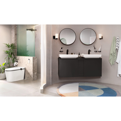 Hansgrohe VIVENIS Eengreeps wastafelmengkraan - 110 - coolstart - met PopUp - trekwaste - mat zwart SW699931
