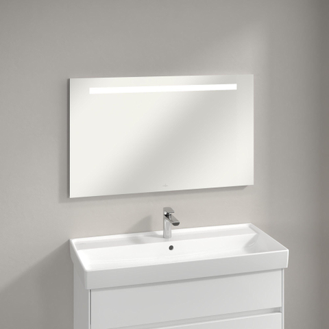 Villeroy & Boch More to see one spiegel - met geïntegreerde led verlichting - 100x60mm - inclusief bevestiging - glans zilver SW453753